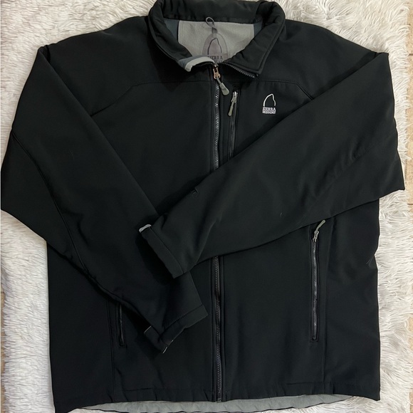Sierra Designs Bullseye Jacket Men’s Size XXL Black Full Zip Fleece Lined